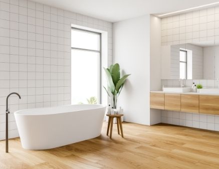 Engineered Wood Flooring In A Bathroom