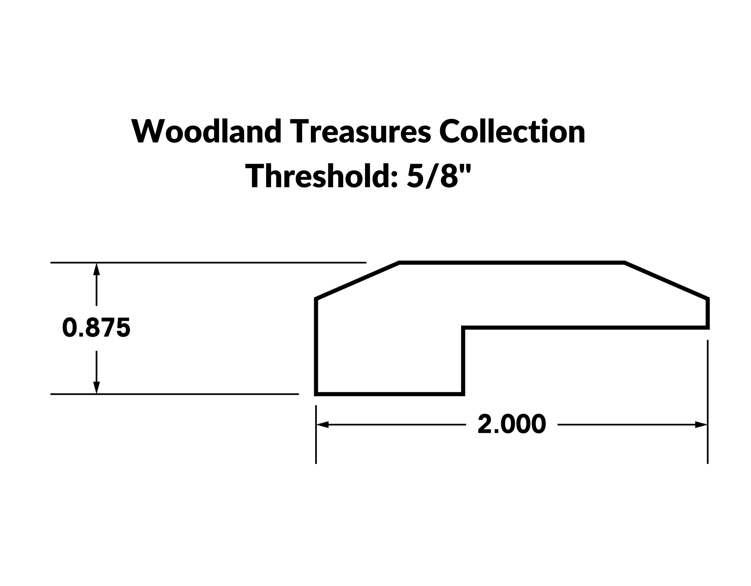 5/8" Threshold Molding: Woodland Treasures Collection Denali White Oak