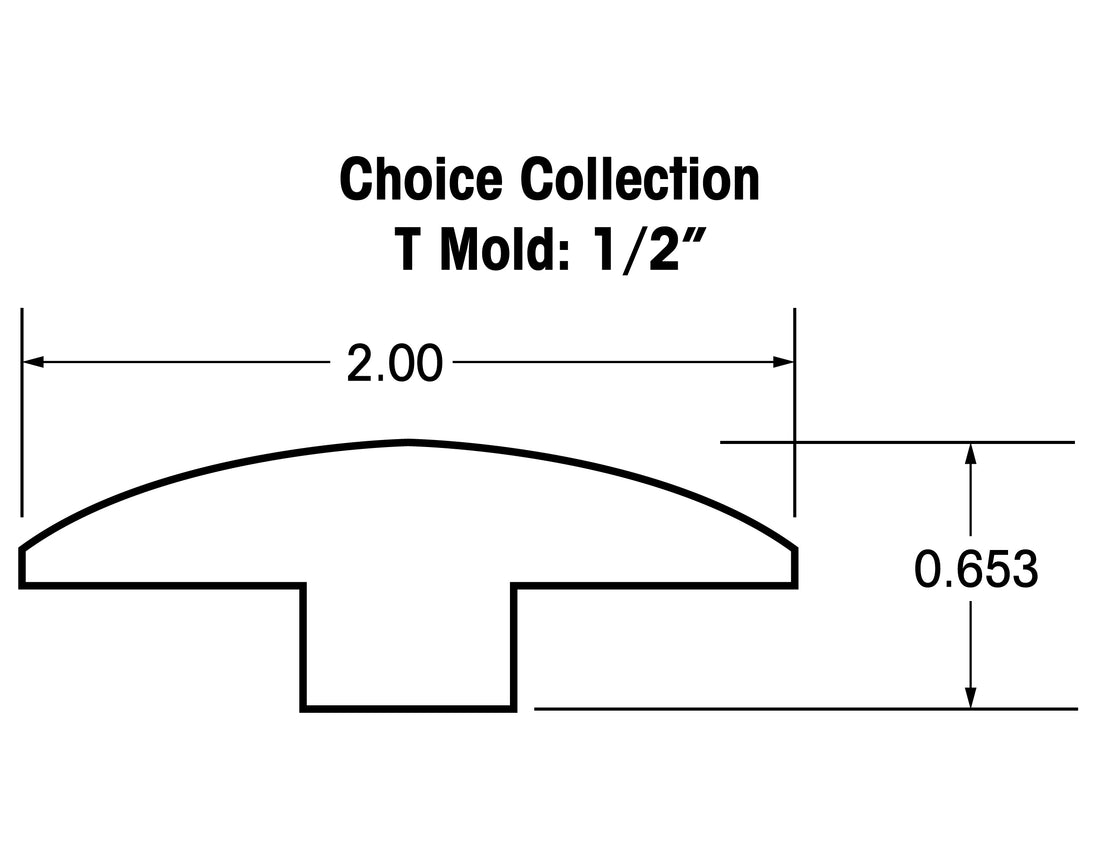 1/2&quot; T-Mold Molding (Choice Collection)