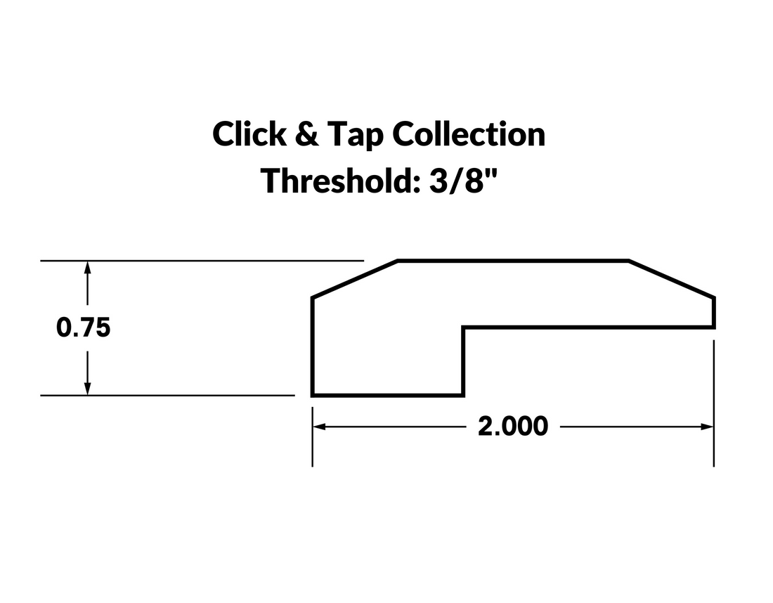 3/8&quot; Threshold Molding (Click &amp; Lock)
