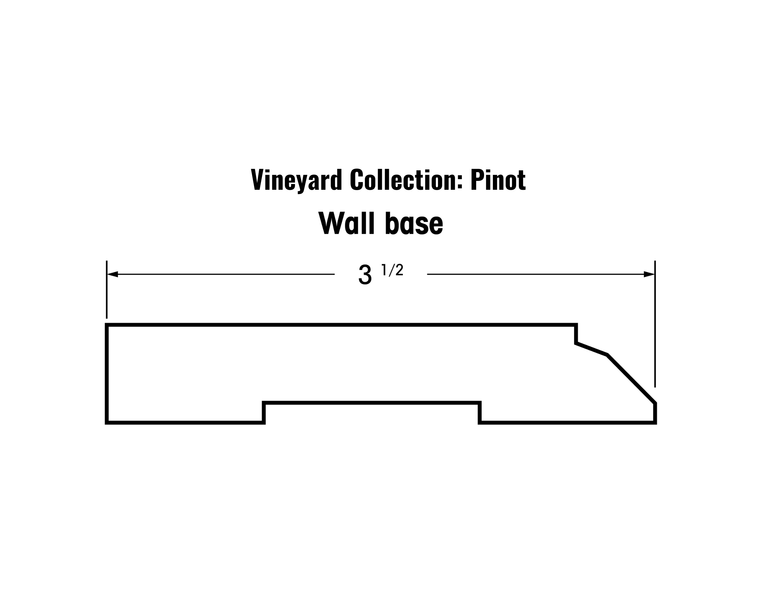 5/8" Wall Base Molding (Vineyard Pinot Collection)