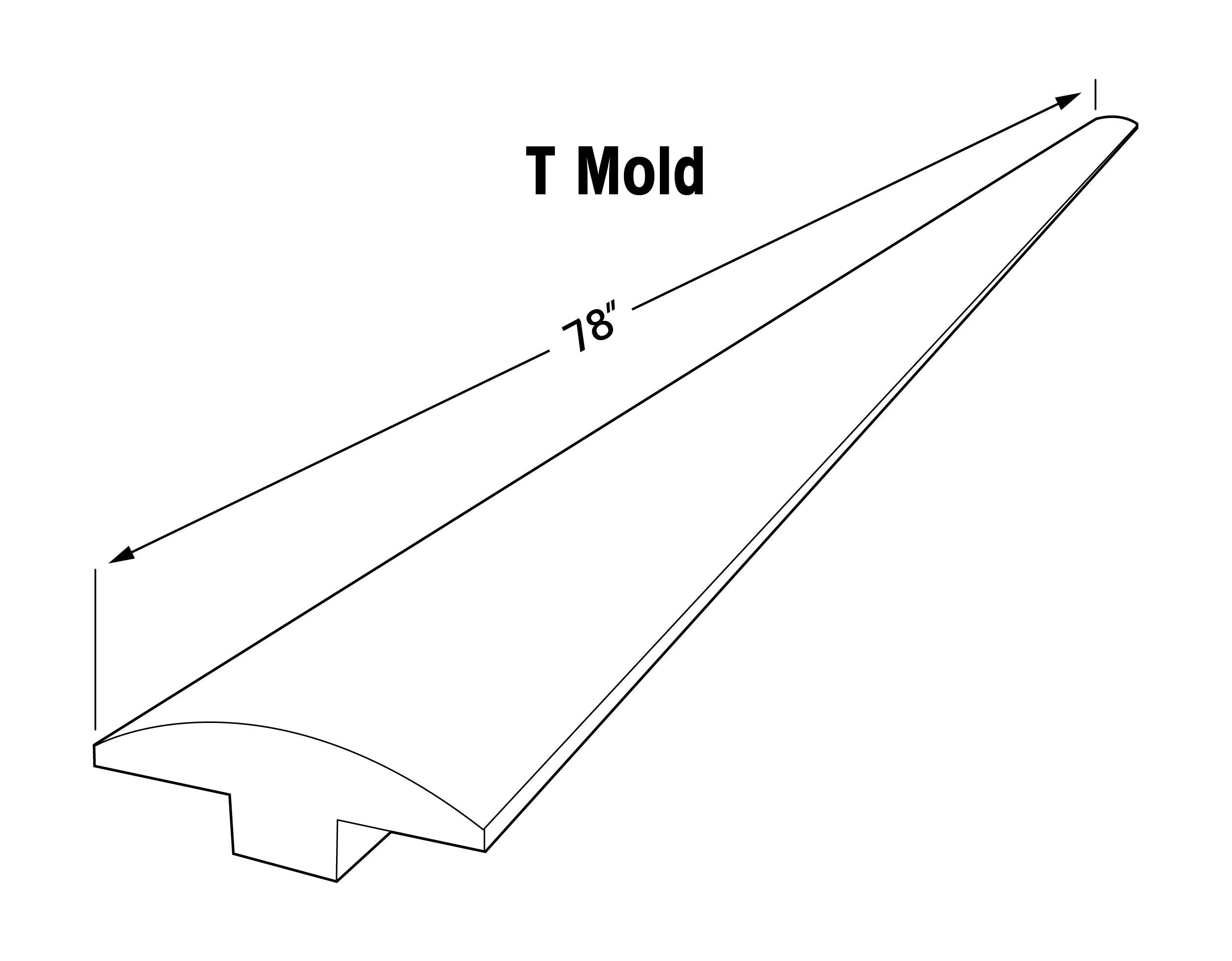 1/2&quot; T-Mold Molding (Choice Collection)