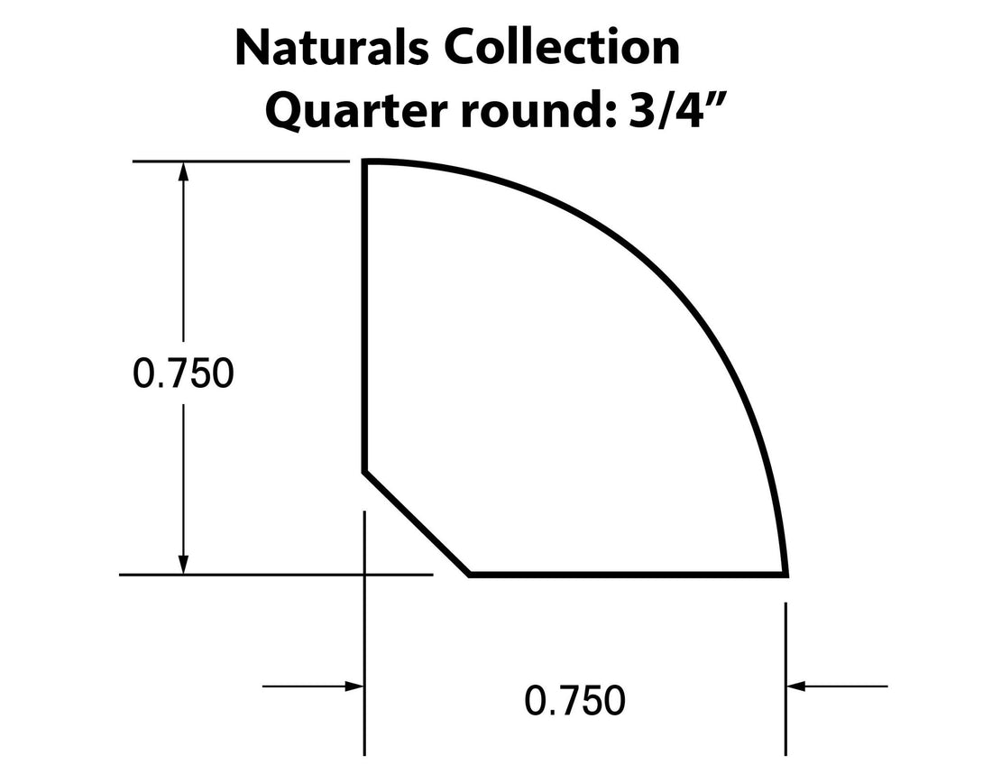 3/4&quot; Quarter Round Molding (Naturals Collection)