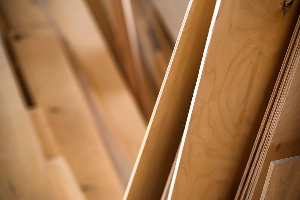 Close-up of hardwood sheets