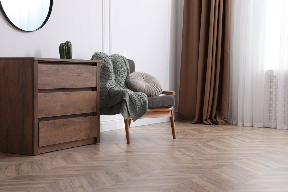 Modern type of living room with modern flooring