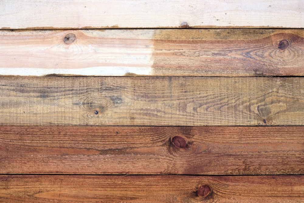 Photo of a finished and unfinished flooring
