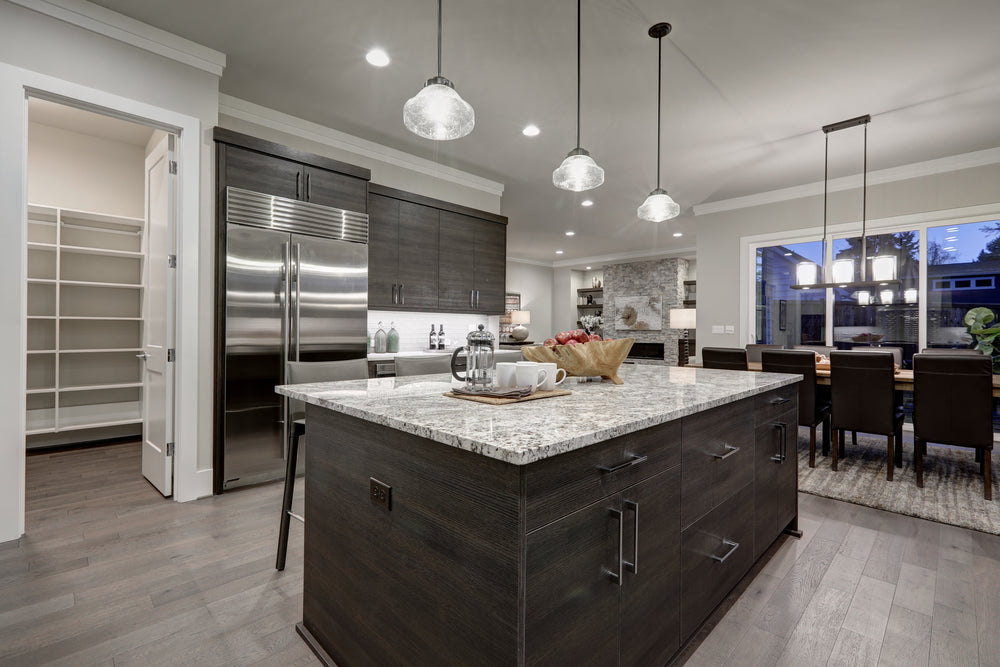 Modern house design with hardwood flooring
