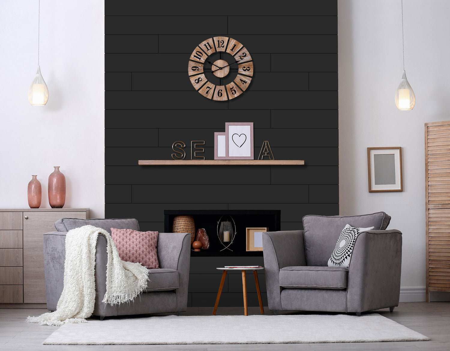 Cape Luxury Vinyl Face Super-Matte Nickel Gap Wood Shiplap