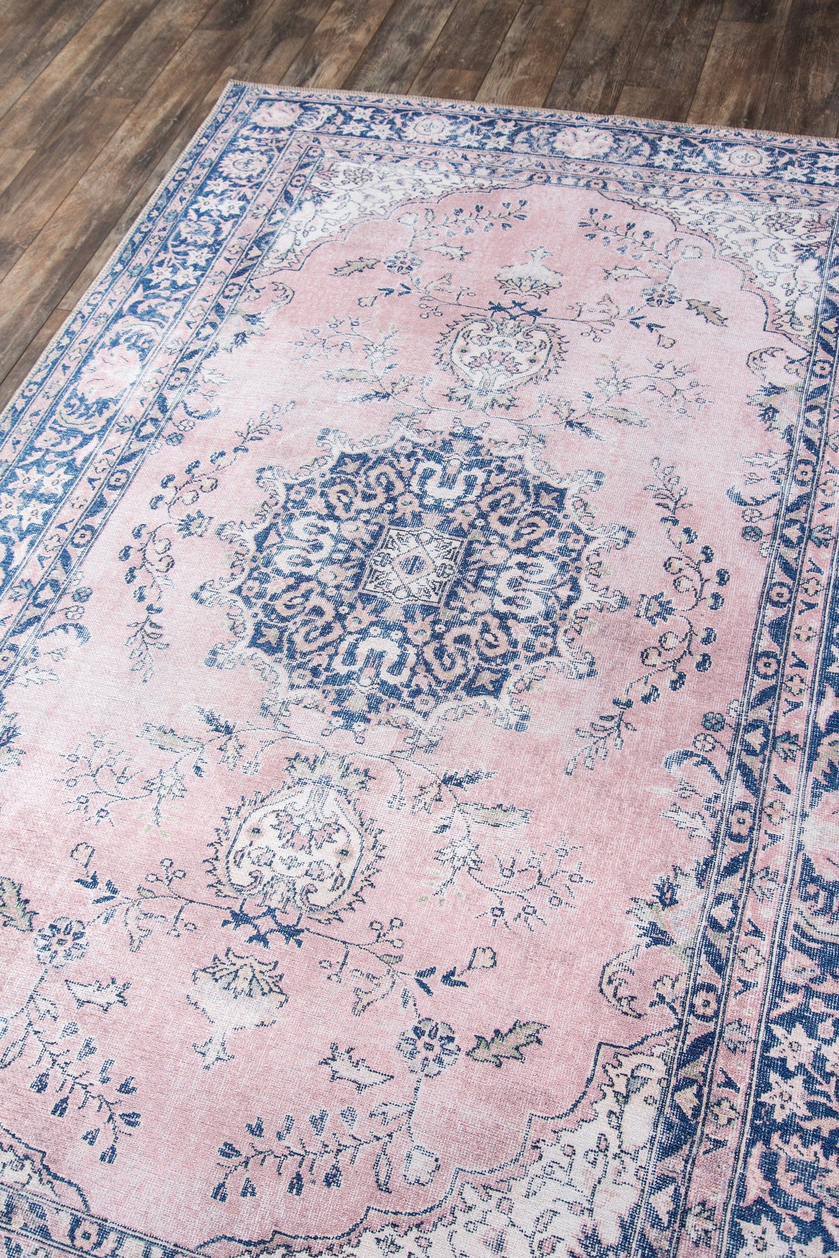 Afshar Traditional Pink Medallion Rug – From The Forest, LLC