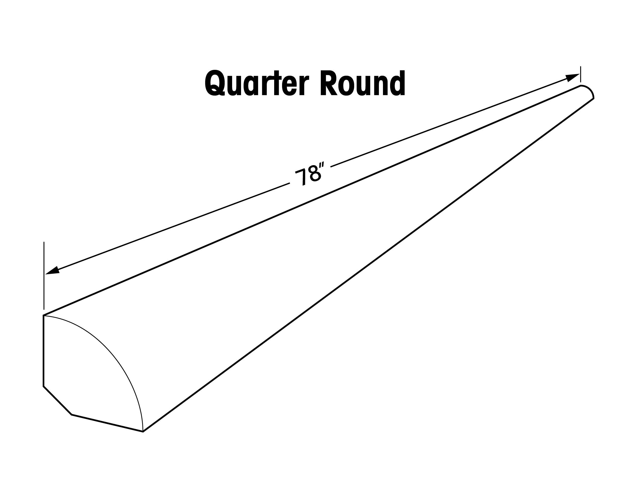 Quarter Round Molding Click &amp; Lock 78&quot; Molding (Single)