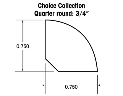 3/4&quot; Quarter Round Molding: Choice Collection