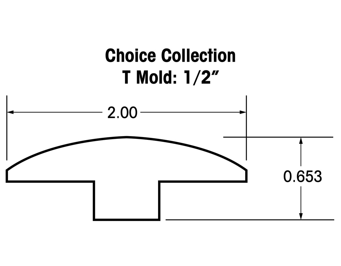 1/2" T-Mold Molding (Choice Collection)