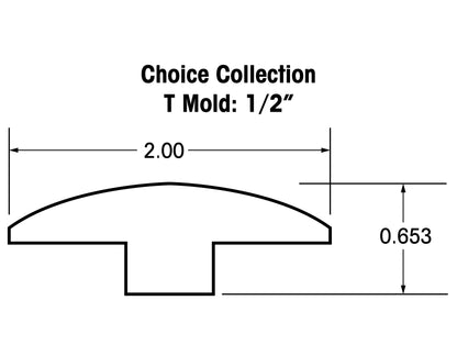 1/2&quot; T-Mold Molding (Choice Collection)