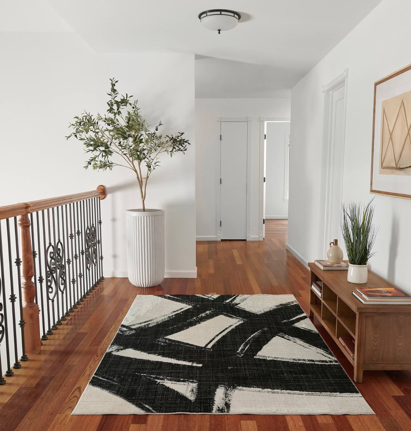 Noho NO-02 Chic Black And White Ivory Rug