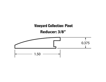 3/8&quot; Flush Reducer Molding (Vineyard Pinot Collection)