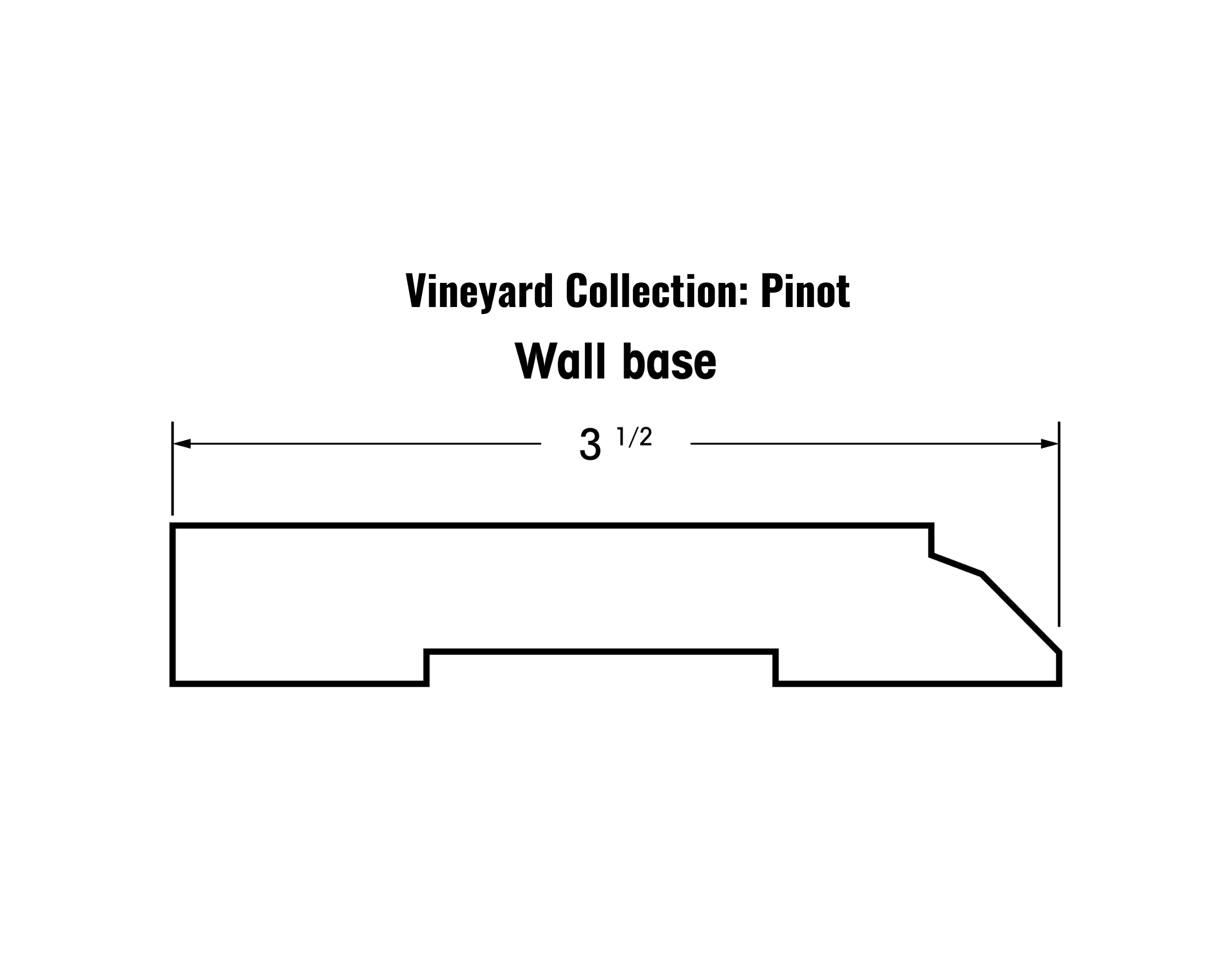 5/8&quot; Wall Base Molding (Vineyard Pinot Collection)