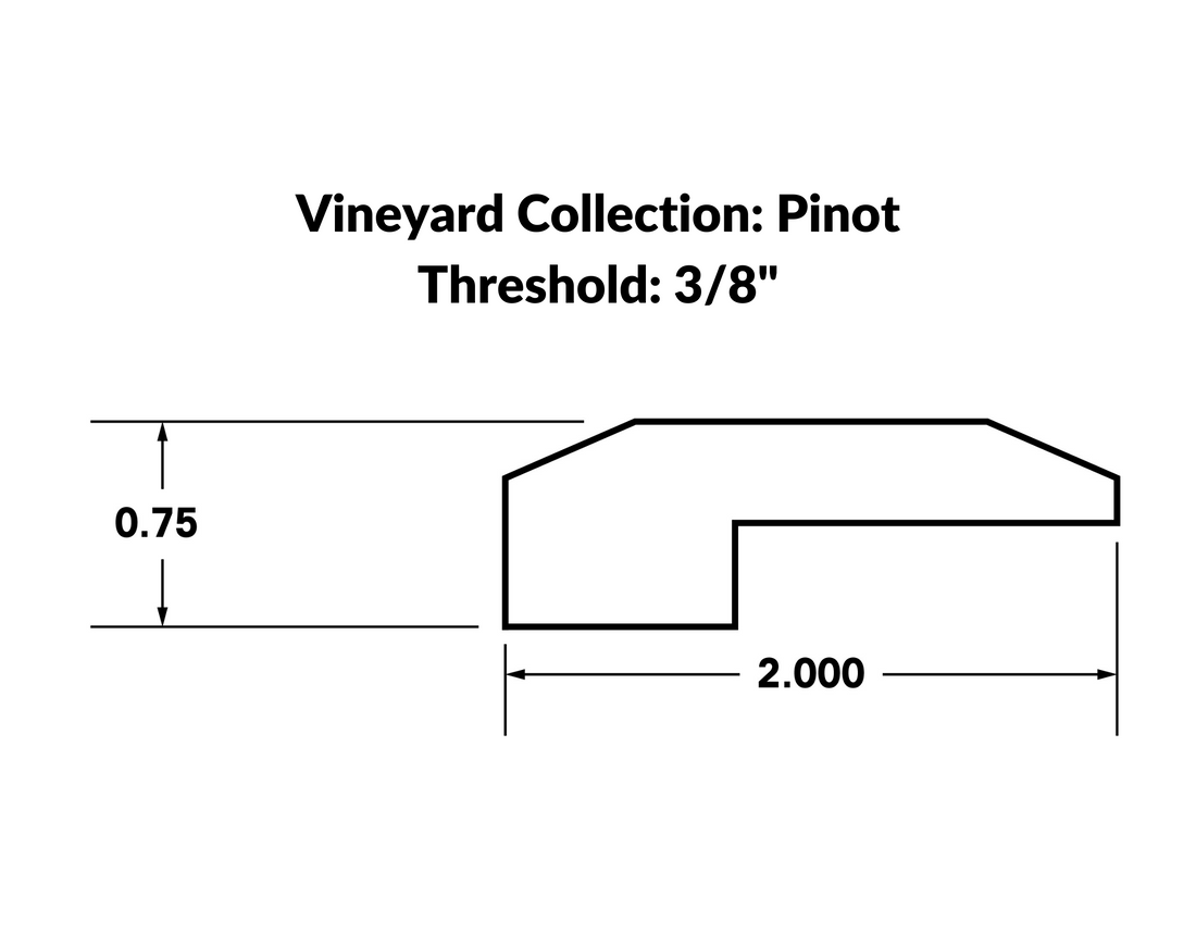 3/8" Threshold Molding (Vineyard Pinot Collection)