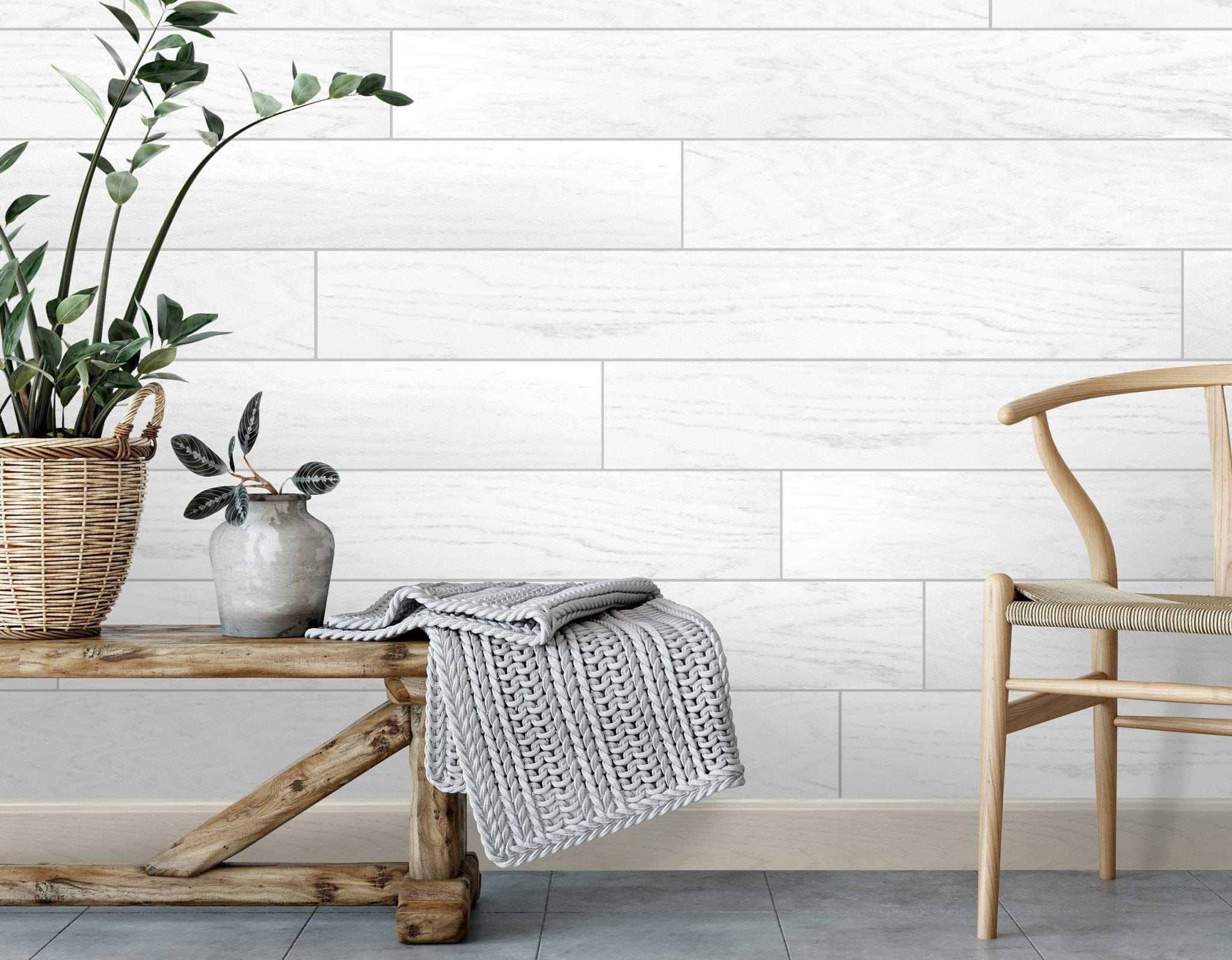 WL6X5SAMPAW Wallplanks Antique White Woodland Shiplap 6&quot; Individual Sample