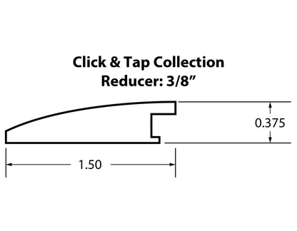 3/8&quot; Flush Reducer Molding (Click &amp; Lock)