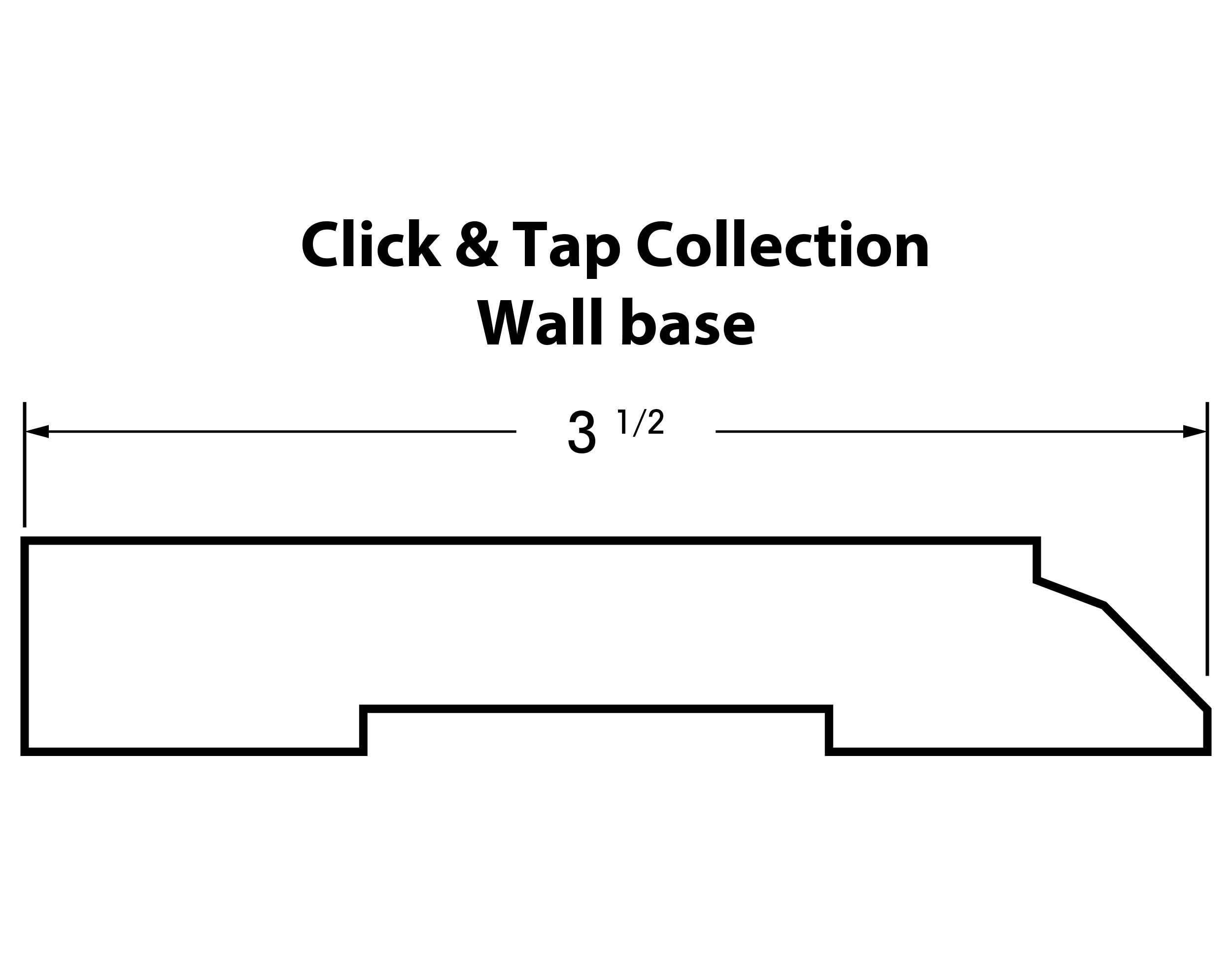 Click &amp; Lock Collection: 5/8&quot; Wall Base Molding